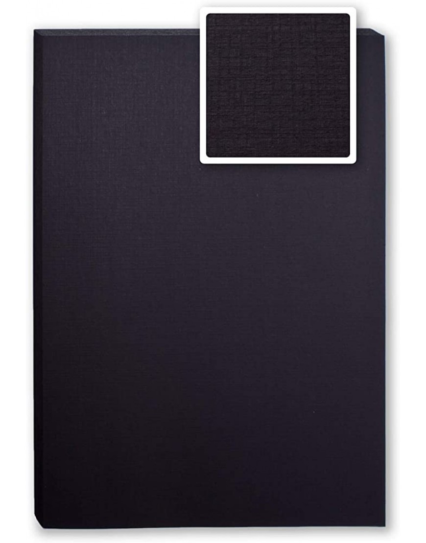 Bindekarton Deckblatt Rückblatt schwarz 240 g m² DIN A4 100 Stück in Leinenoptik Einbanddeckel für Bindungen Umschlagmaterial - BTDLND3A
