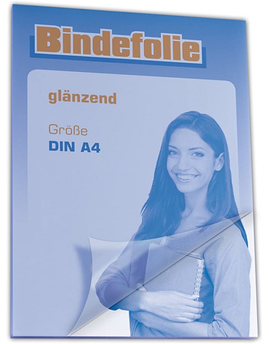 Deckfolie Deckblatt transparent glänzend DIN A4 210 x 297 mm 100 Stück Umschlagmaterial für Leimbindung Ringbindungen oder Kammbindungen - BGOFC8BH