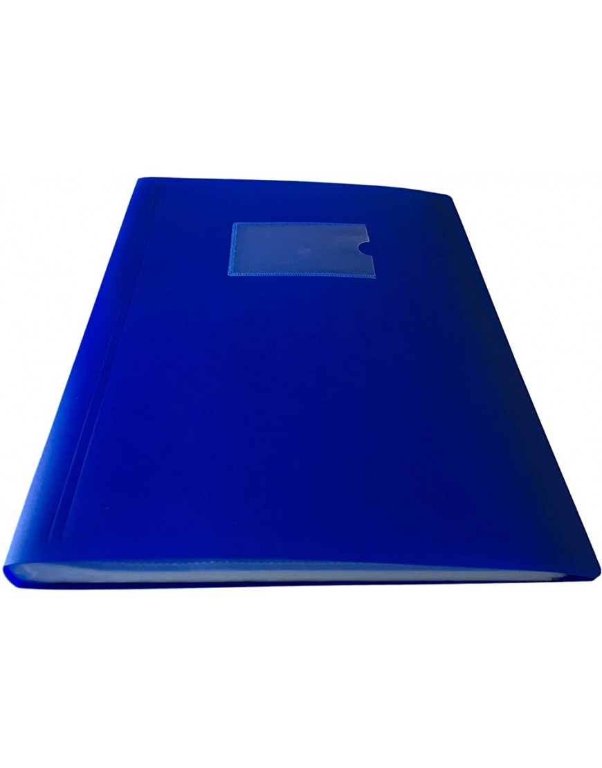 Janrax Präsentationsmappe mit flexiblem Einband A4 100 Taschen Blau - BYJWUKD3