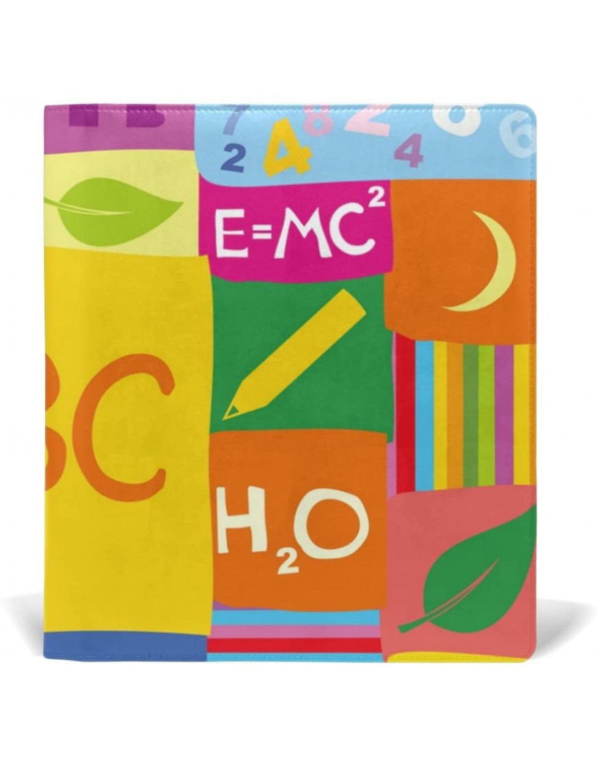 mydaily Colorful ABC Mathematische Chemie Doodle Kinder wiederverwendbar Leder Buch 22,9 x 27,9 cm für mittlere bis Größe Jumbo Hardcover Schulbücher lehrbüchern. - BFOSXD45