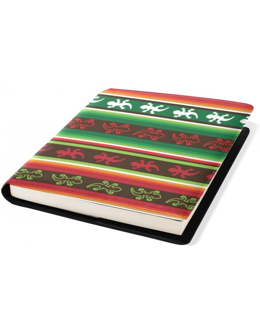 mydaily grün roten Streifen mexikanischen Lizard wiederverwendbar Leder Buch 22,9 x 27,9 cm für mittlere bis Größe Jumbo Hardcover Schulbücher lehrbüchern. - BRIDP4DA