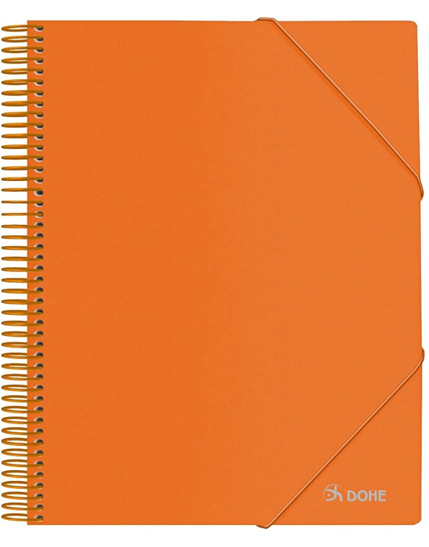 Dohe Dokumentenmappe mit 20 Hüllen 40 Mikron A4 Spiralbindung Orange - BLNZSMME