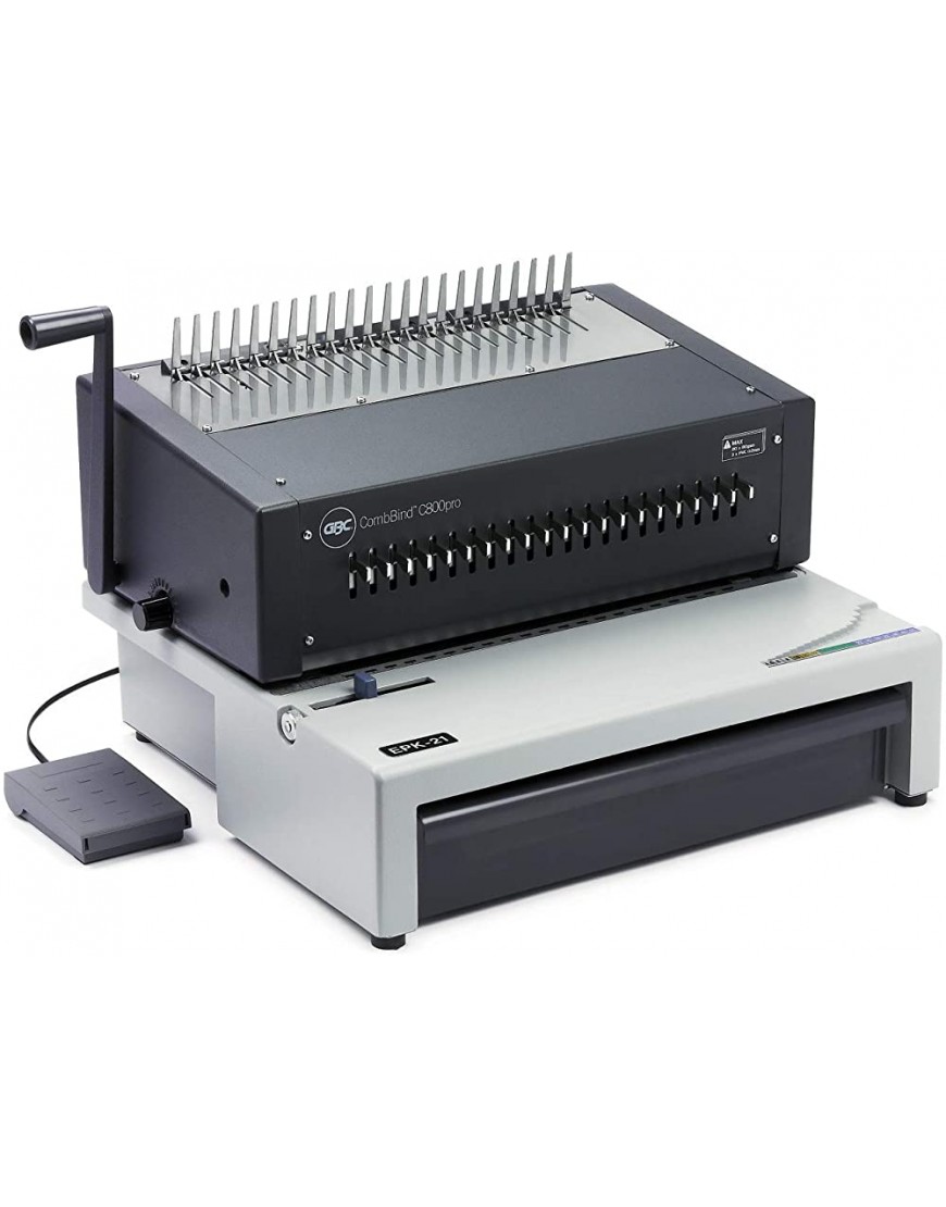 GBC CombBind C800Pro elektrisches Bindegerät mit Handfreifunktion Stanzkapazität 20 Blatt Bindekapazität: 450 Blatt - BKNPE7KQ