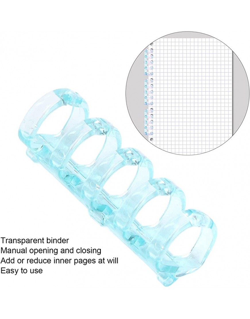 IDWT Binderinge aus Kunststoff Binderinge halten 60 Blatt Papier für Bürobedarf für den SchulgebrauchKlares Blau - BUMDBM34