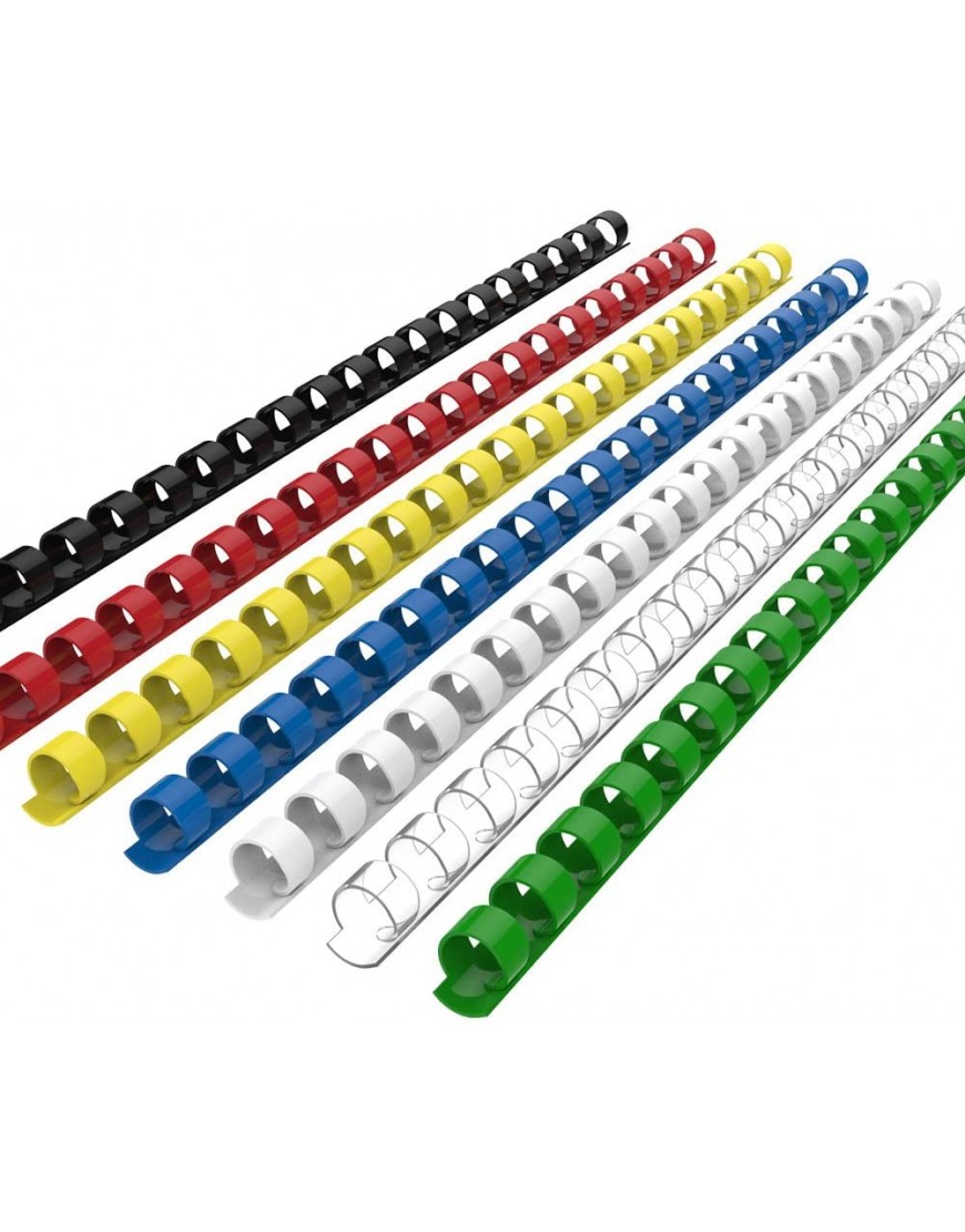 Rayson Bindekämme 21 Ringe 12 mm mehrfarbiger Kunststoff-Kammbinder 90 Blatt Bindekapazität A4 100 Stück - BUYLDMDN