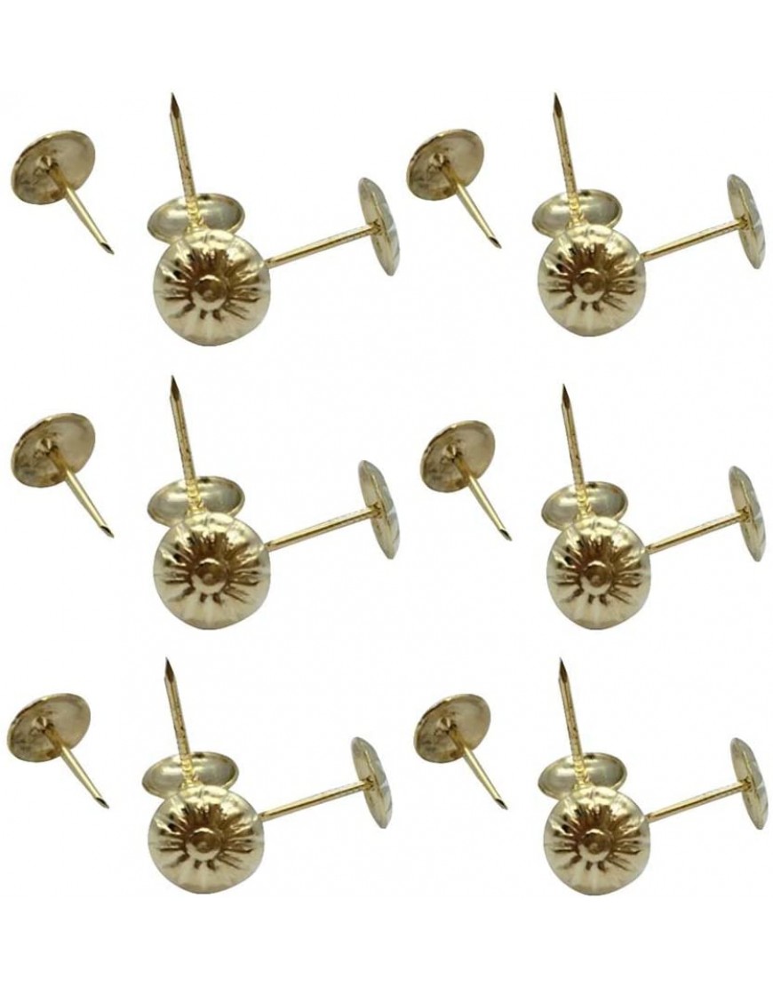 100 PCS Durable Golden Push Pins Metall Pushpins Pins 17 * 11mm - BONVN1KH