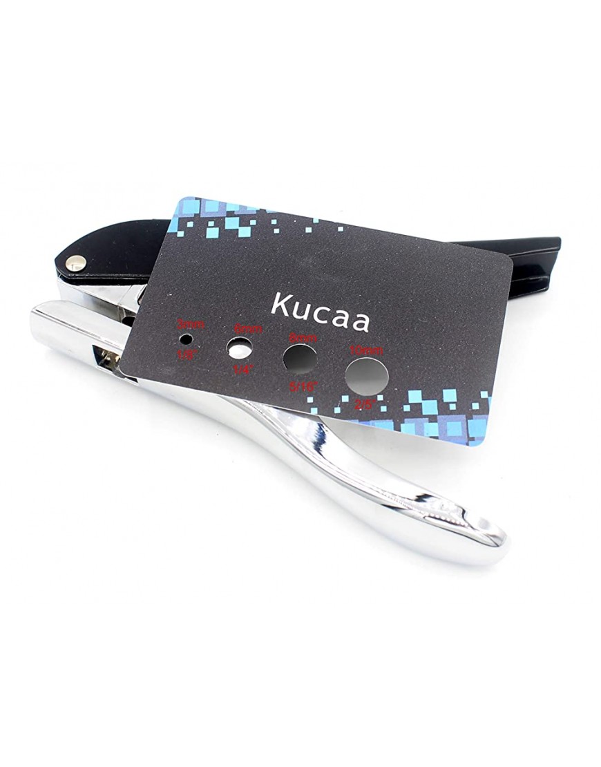 Kucaa Metall Silber Handgehaltene Locher 10 mm runde Hochleistungs-Einkreislochung für ID-Karten PVC-Karten Abzeichen Fotos - BZJJDB28