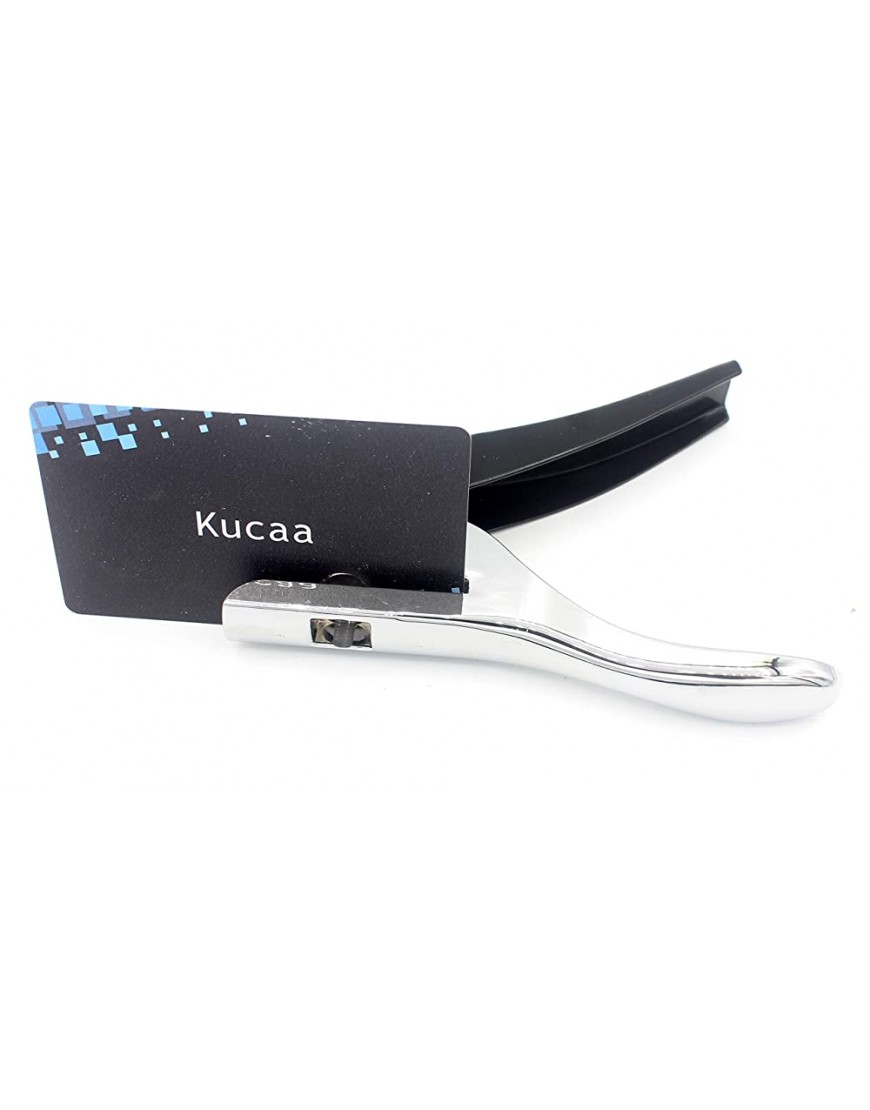 Kucaa Metall Silber Handgehaltene Locher 10 mm runde Hochleistungs-Einkreislochung für ID-Karten PVC-Karten Abzeichen Fotos - BZJJDB28