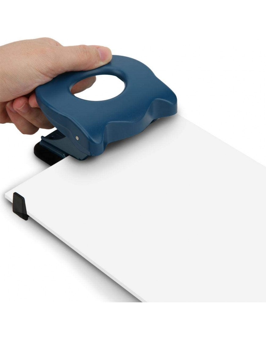 Stanzmaschine Papierlocher Puncher Stanzmaschine Bürobedarf Zweiloch-Handwerkzeug Blau für 20 Seiten - BKUUKN22