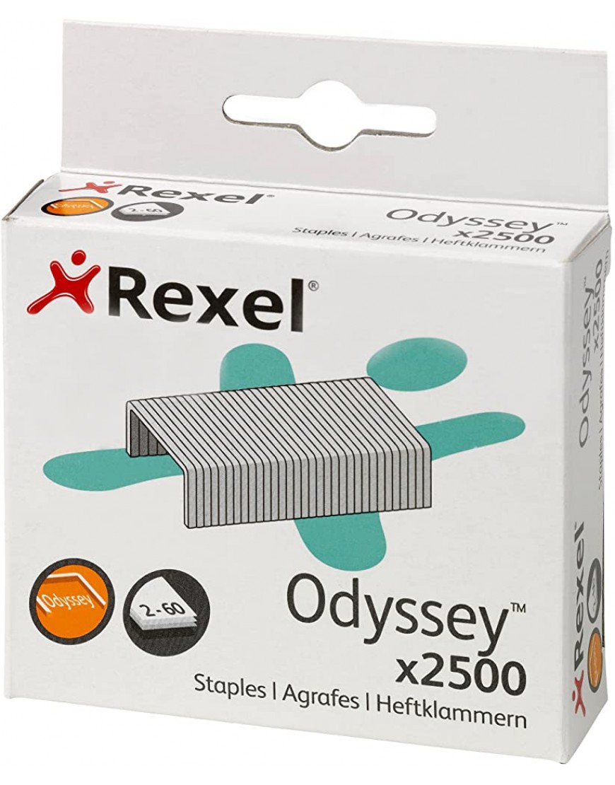 Rexel Heftklammern für Odyssey Spezialhefter 2100050 verzinkt Metall Inh.2500 silber - BYDIP7WK
