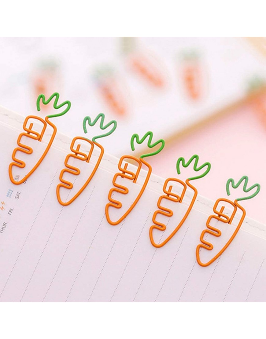 taishan 6pcs Kreative Kawaii Karotten geformte Metall Büroklammer Pin Lesezeichen Schreibwaren Schule Bürobedarf Dekoration - BTXZM1EH