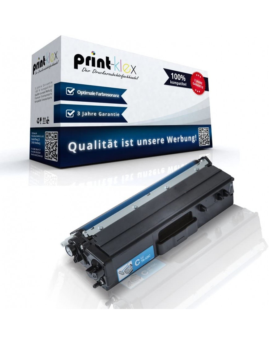 Print-Klex Tonerkartusche kompatibel für Brother MFC-L8690CDW MFC-L8900CDW TN 423C TN423C TN-423 C Blau Cyan Color Plus Serie - BWPFMD58