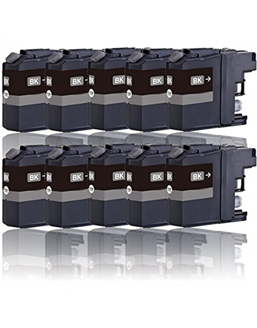 10 Druckerpatronen schwarz Black kompatibel zu LC221BK LC223BK LC227BK LC229BK mit Chip für Brother DCP MFC-Serie - BMQIG1MK