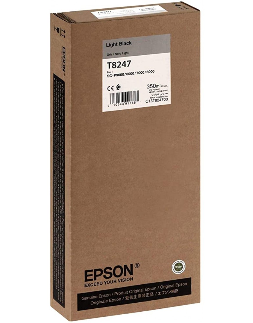 Epson 2449820 C13T824700 Tintenpatrone Singlepack T824700 ultrachrom hell schwarz Standard - BGOJCEEA