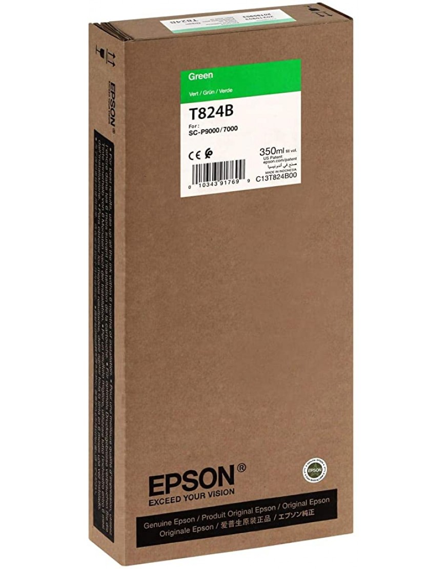 Epson C13T824B00 Tintenpatrone Singlepack T824B00 ultrachrom grün Standard - BCDEUDH3