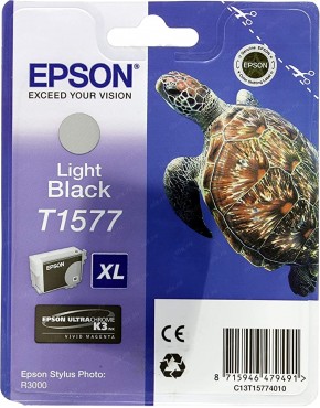 Epson T1577 Tintenpatrone Schildkröte Singlepack hell schwarz - BXMOX548
