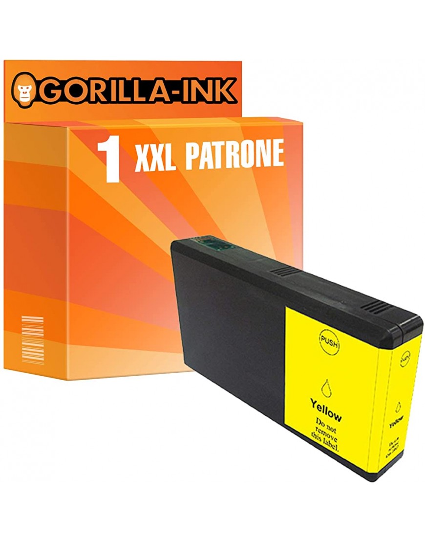 Gorilla-Ink 1 Patrone XXL kompatibel mit Epson T7904 79XL 79 XL Yellow | Für Workforce Pro WF-5110 WF-5190 DW WF-5620 WF-5690 DWF WF-5110DW WF-5190DW WF-5620DWF WF-5690DWF - BRWLS81N