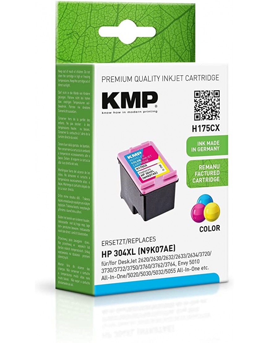 KMP Tinte ersetzt HP 304XL Tintenpatrone Magenta Cyan Gelb kompatible Druckerpatrone für HP DeskJet 3720 Serie - BNPLR57D