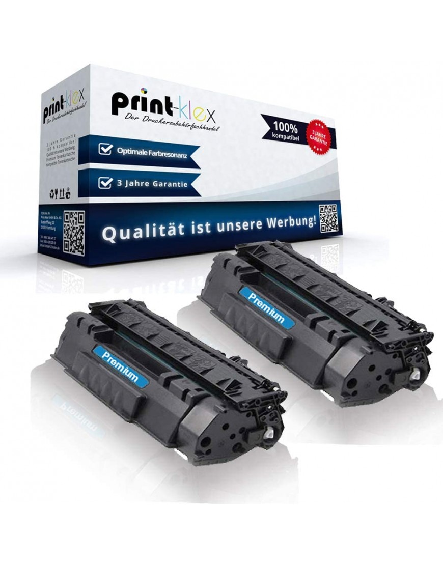 2x Print-Klex Tonerkartuschen HP LaserJet Pro 400 M401 a Pro 400 M401 d Pro 400 M401 dn Pro 400 M401 dne Pro 400 M401 dw CF280 CF280A 80A CF280X HP 280A Schwarz Black Office Print Serie - BDCBS2BM