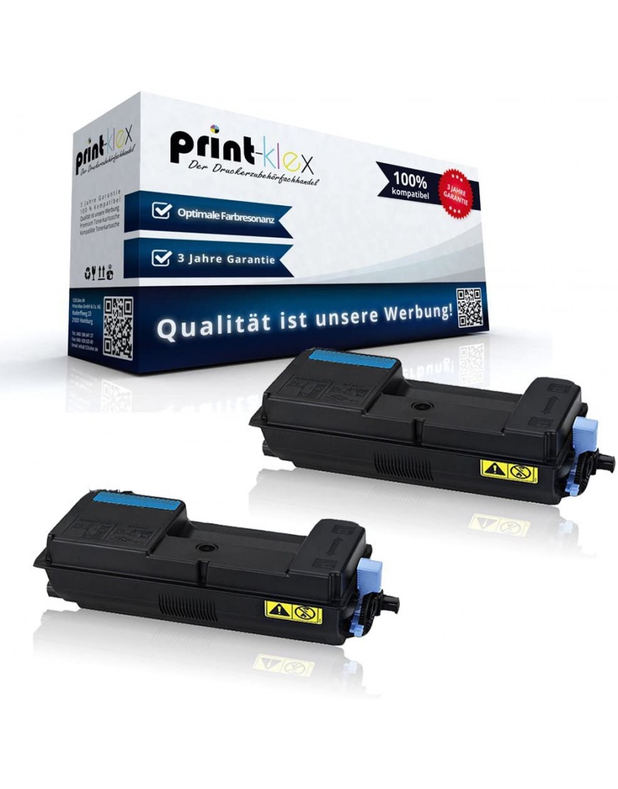 2X Print-Klex Tonerkartuschen kompatibel für Utax P4531 DN P5031 DN P5531 DN P5536 i MFP P6031 DN P6036 i MFP PK-3010 T02T90UT0 PK3010 PK 3010 Schwarz Black Color Pro Serie - BAICP5B8