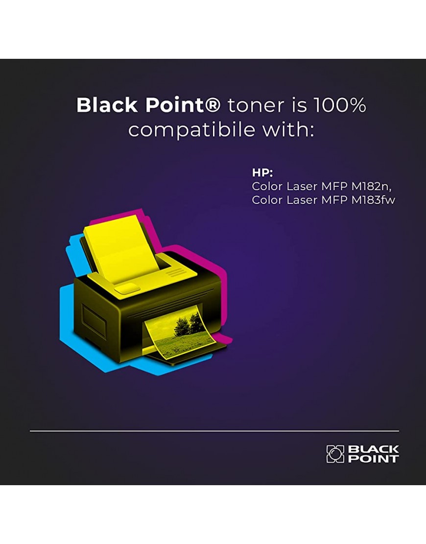 Black Point Toner 2 St. Kompatibel zu HP W2410A HP 216A mit Chip Schwarz für HP: Color Laser MFP M182n Color Laser MFP M183fw TÜV Zertifiziert - BVQBUAK2