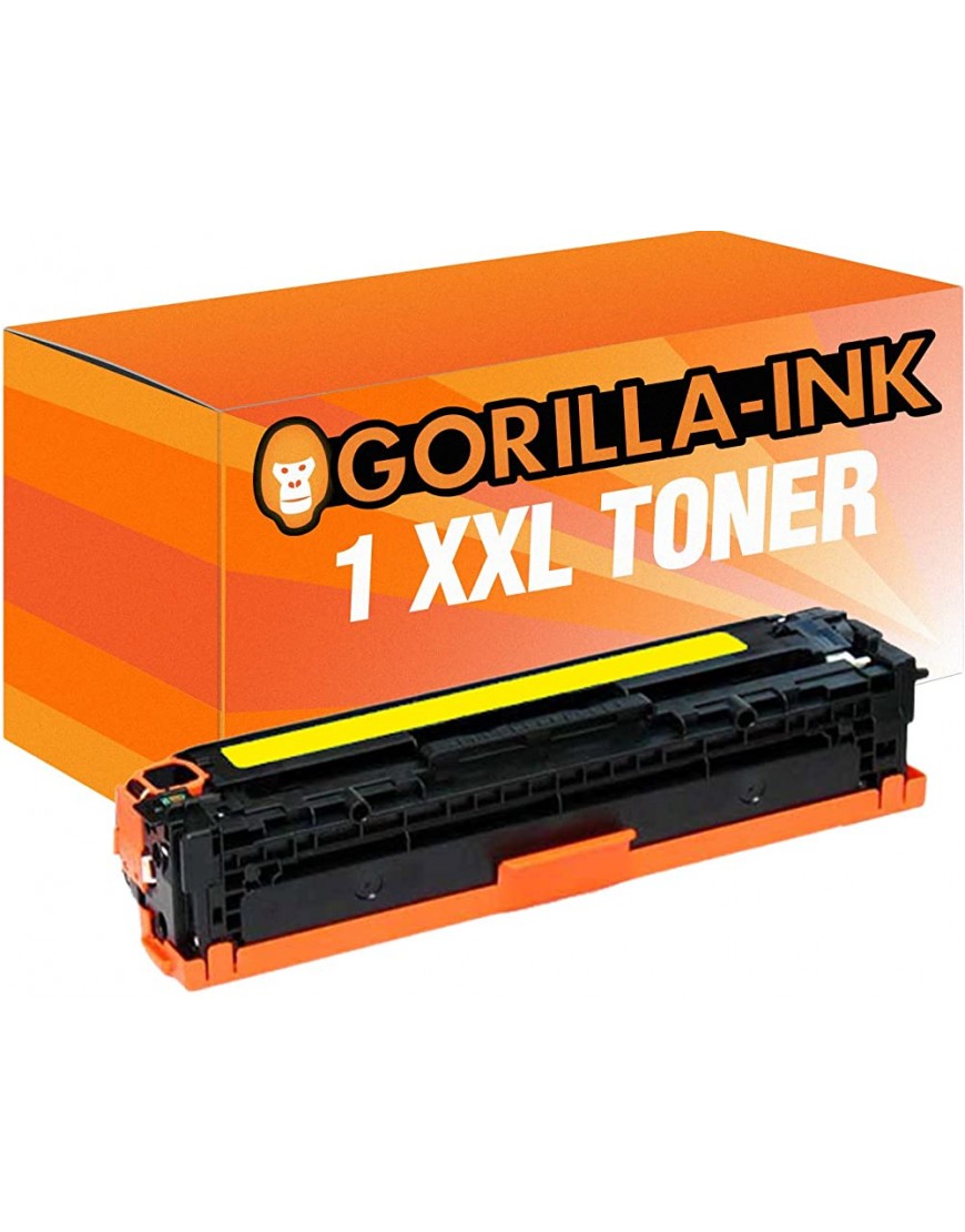 Gorilla-Ink 1 Toner XXL kompatibel mit HP CB542A 125A | geeignet für HP Color Laserjet CM1312NFI CP1215 CP1515N | Yellow 1.400 Seiten - BZNWXV9K