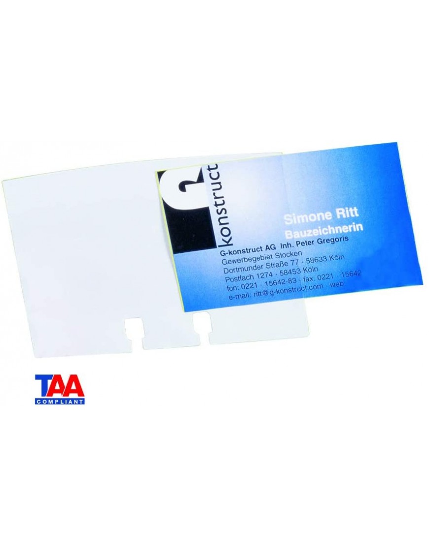 DURABLE Hunke & Jochheim Visitenkarten-Ersatzhüllen VISIFIX® FLIP DESK PVC 104 x 72 transparent - BZUAEMB8