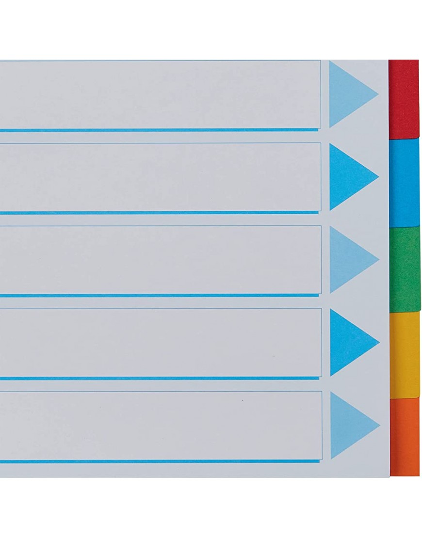 Esselte Register für A4 Deckblatt und 10 Trennblätter mit Taben Blau Mehrfarbig Recyclingkarton 100193 - BADAY671