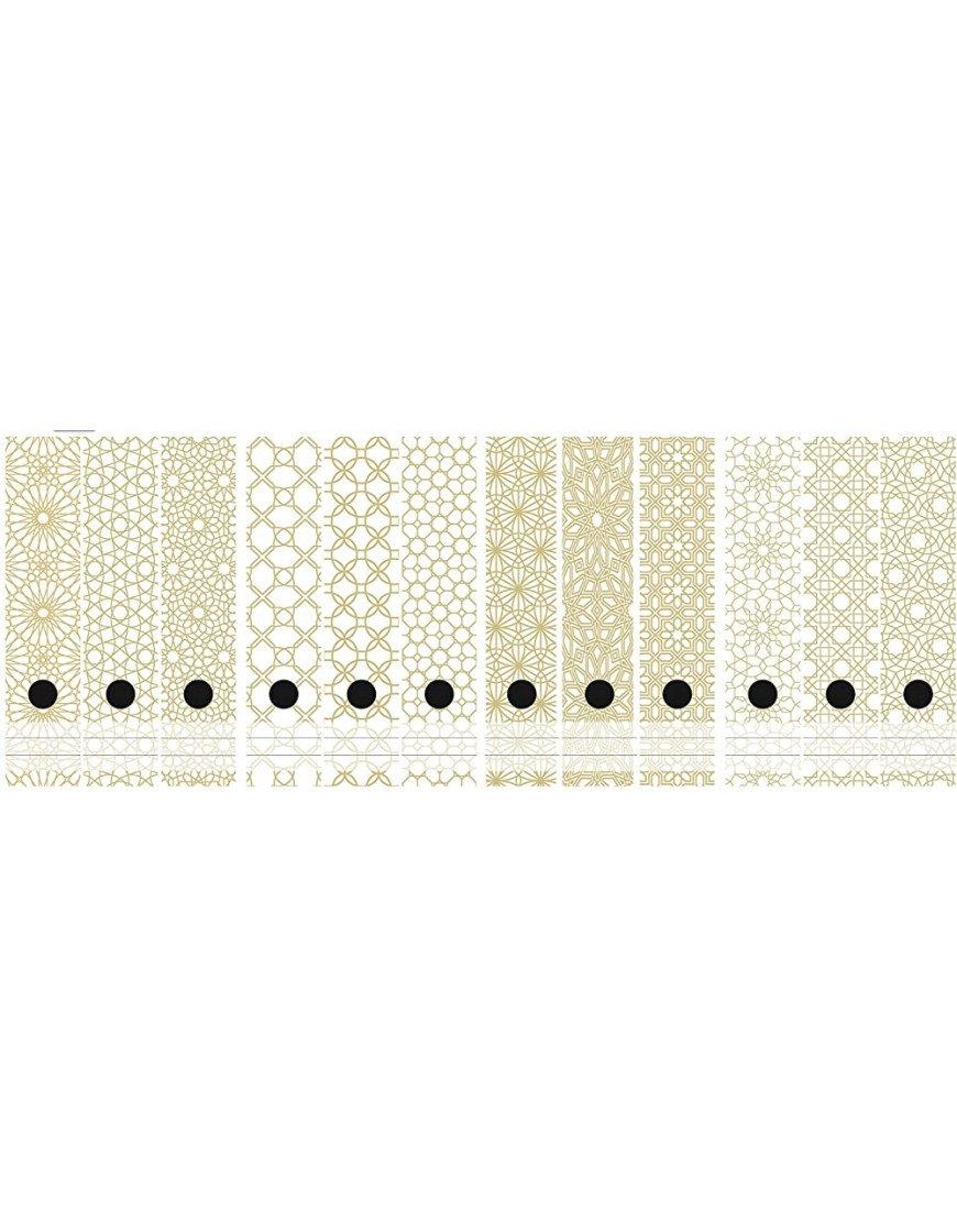 codiarts. Set 12 Stück Ordner-Etiketten selbstklebend Ordnerrücken Sticker orientalische Muster hell - BABIJ5KV
