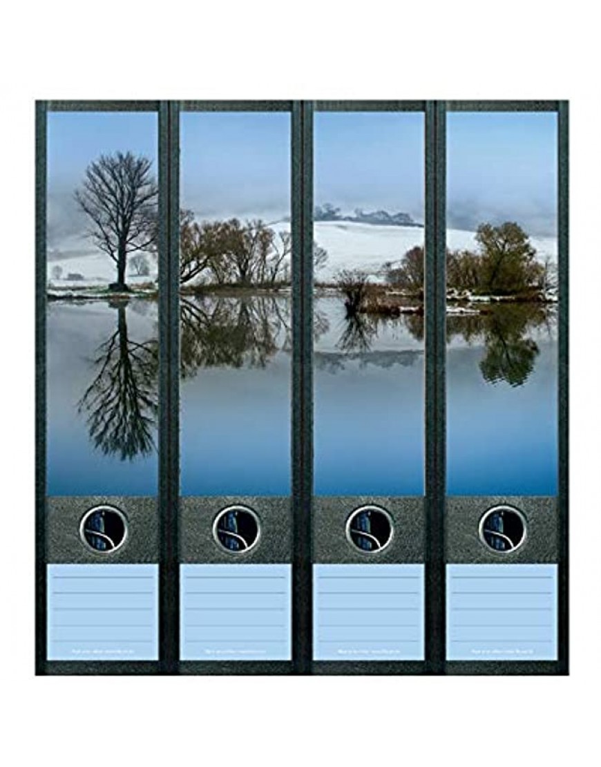 File Art AJ853 Rattenberger Teich im Winter Design Etiketten Ordnerrückenschilder - BMVDP9JV