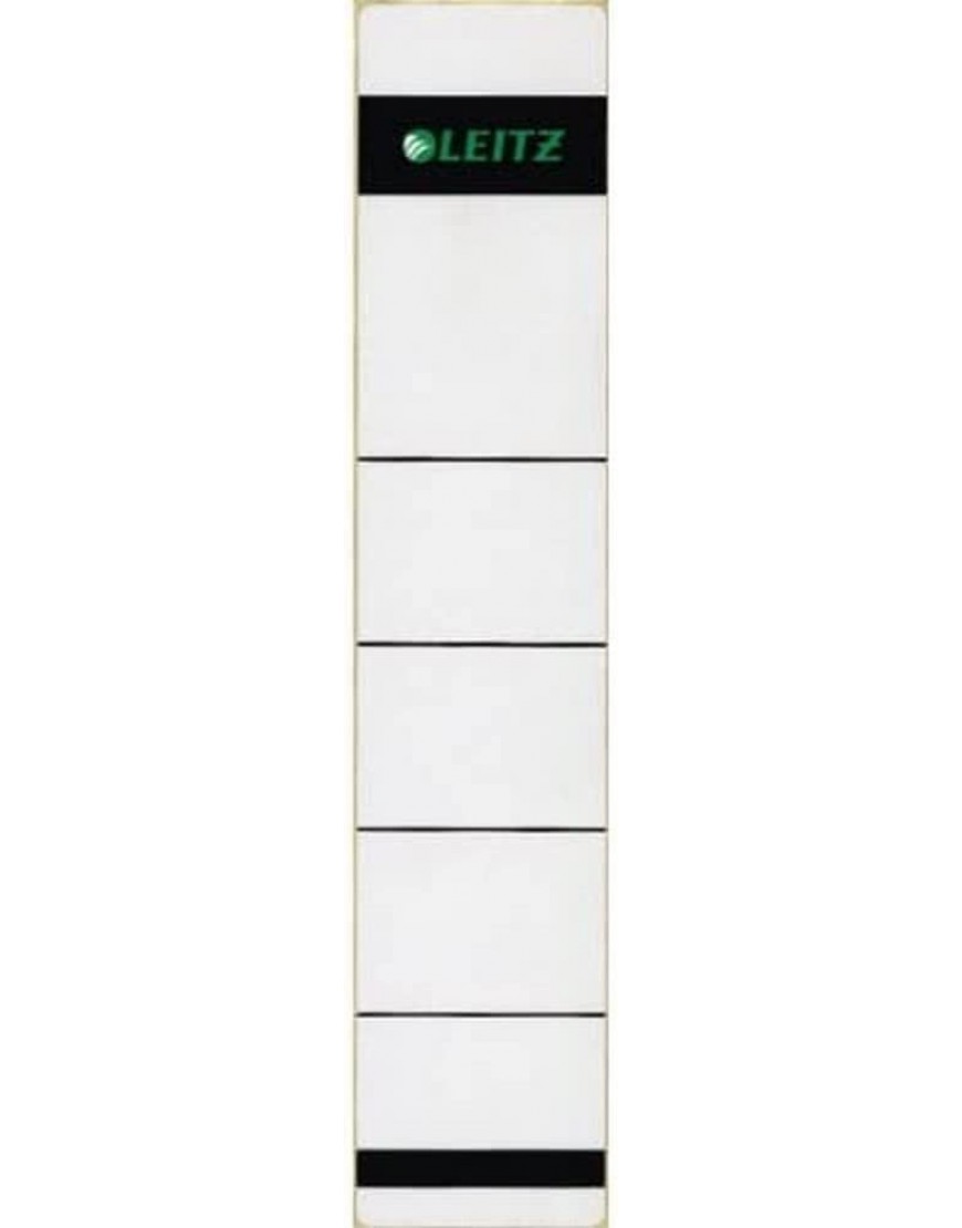 Leitz Rückenschild selbstklebend für Standard- und Hartpappe-Ordner 100 Stück 50 mm Rückenbreite Kurzes und schmales Format 39 x 192 mm Papier grau 16431085 - BDMLN1HQ