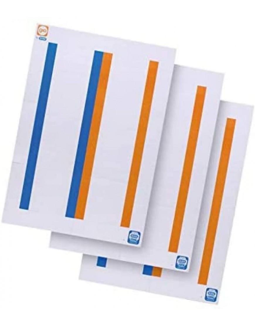 Paquete 10 hojas x 25 etiquetas cristal kio 8,2x1,3 blancas borde color - BOLAM7K4