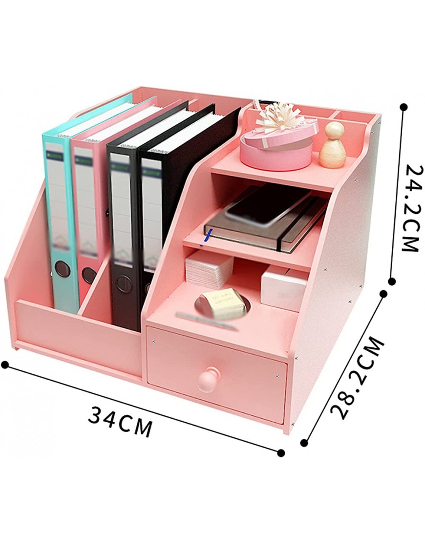QFFA Schreibtisch-Aufbewahrungsbox mit Schubladen verwendet für Briefablage-Postsortierer 9 Ablagefächer zur Aufbewahrung von Schreibtischzubehör und Bürobedarf Pink - BXQUH2M6